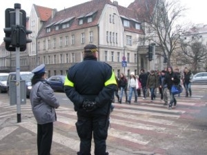 Bezpieczna droga do Szłoły fot. KMP
