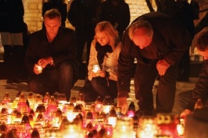 Poznań równiez w żałobie plac im. Adama Mickiewicza