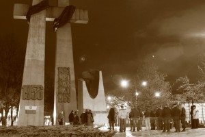 Poznań równiez w żałobie plac im. Adama Mickiewicza