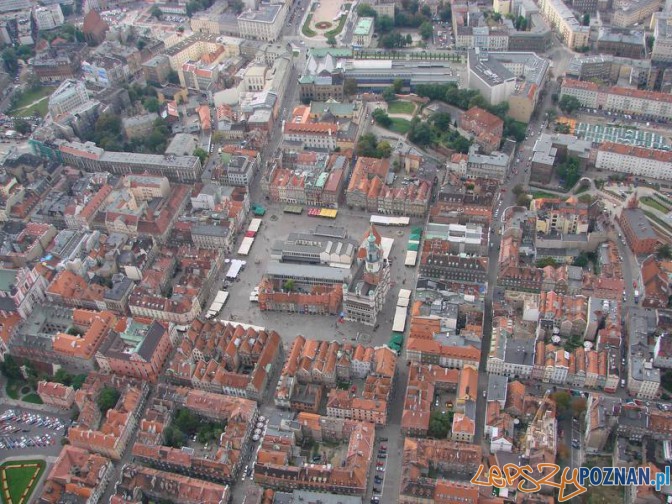 Poznań z lotu ptaka - Stary Rynek