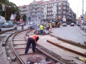 Remont torowiska na Strzeleckiej Foto: lepszyPOZNAN.pl / GSM