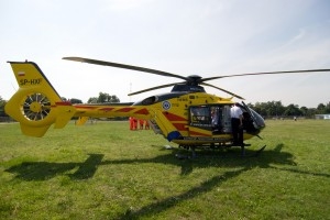 Śmigłowiec Lotniczego pogotowia ratunkowego - przekazanie EC 135 do bazy HEMS w Poznaniu 12.08.2010 r. Foto: lepszyPOZNAN.pl / Paweł Rychter