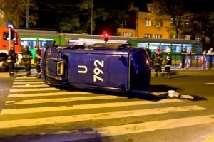 Wypadek Głogowska/Hetmańska - 17.08.2010 r. Foto: Piotr Rychter