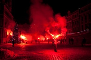 92. rocznica wybuchu Powstania Wielkopolskiego - Stary Rynek - 27.12.2010 r. Foto: lepszyPOZNAN.pl / Paweł Rychter