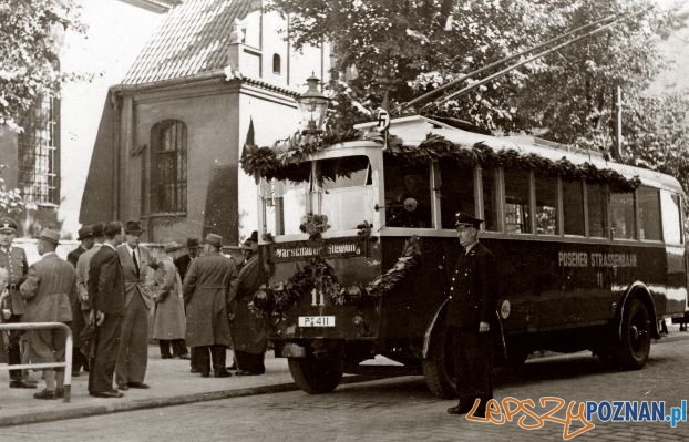 Trolejbus na Śródce, czasuyokupacji Foto: Archiwum MPK