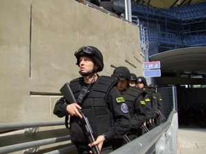 Policja na Stadionie Miejskim Foto: KWP w Poznaniu