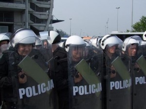 Policja na Stadionie Miejskim Foto: KWP w Poznaniu