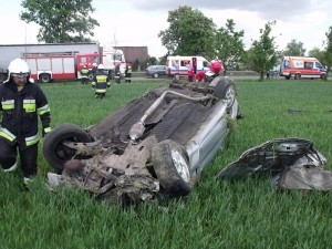 Wypadek pod Kostrzynem Foto: KM PSP w Poznaniu