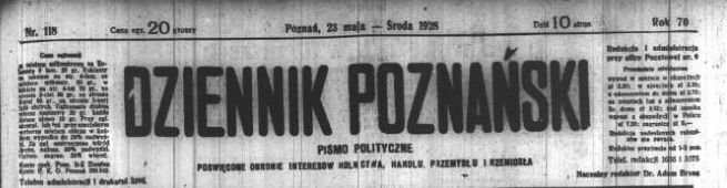 Dziennik Poznański, 23 maja 1928