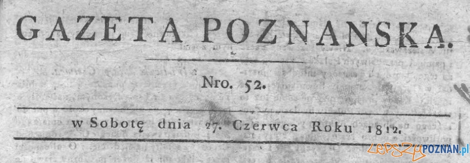 Gazeta Poznańska 27 czerwca 1812