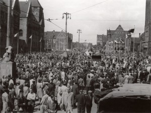 Poznań 1956 - tłumy na Św. Marcinie Foto: Poznań 1956 - tłumy na Św. Marcinie