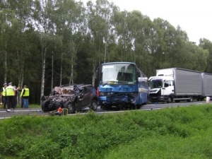 Śmiertelny wypadek w Murzynkowie Foto: KWP w Poznaniu