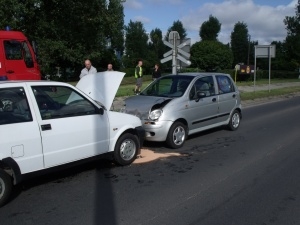 Stłuczka po zasłabnięciu Foto: KM PSP w Poznaniu