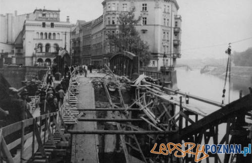 Zniszczony most chwaliszewo poznań 1939