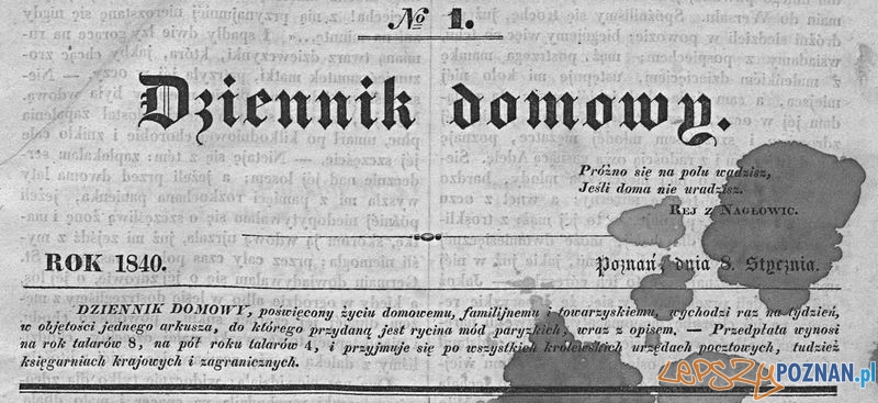 Dziennik Domowy 1840 treść