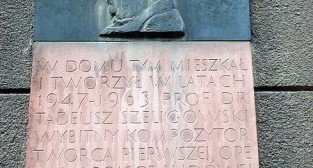 Tablica pamiatkowa Szeligowskiego przy ulicy Chełmońskiego 22 Foto: wikipedia