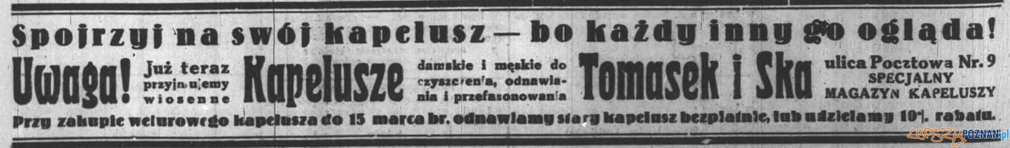 Anons prasowy w Dzienniku Poznańskim 5 lutego 1932