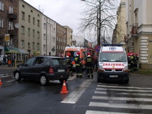 Wypadek na skrzyżowaniu Kasprzaka i Chociszewskiego Foto: lazarz.pl
