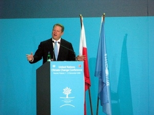 Al Gore podczas konferencji klimatycznej w Poznaniu