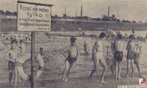 Kąpielisko miejskie nad Wartą, zwane Bocianka (Ilustracja Poznańska nr 31, r.1932) Foto: fotopolska.eu