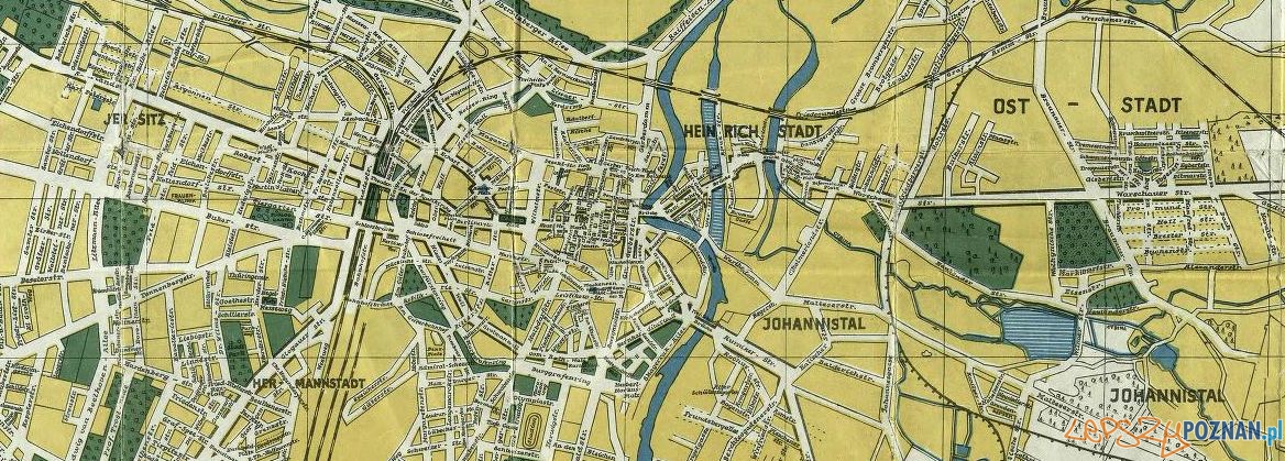 Mapa Poznania 1940 Foto: Wielkopolska Biblioteka Cyfrowa