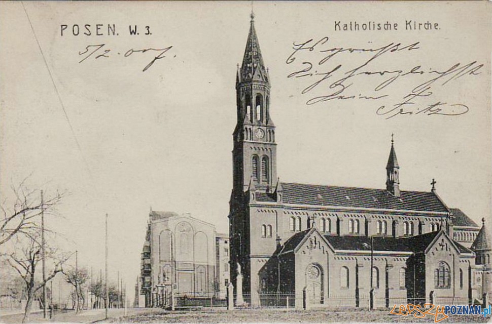 Kościół Matki Boskiej Bolesnej na Łazarzu, około 1910 r Foto: fotopolska.eu