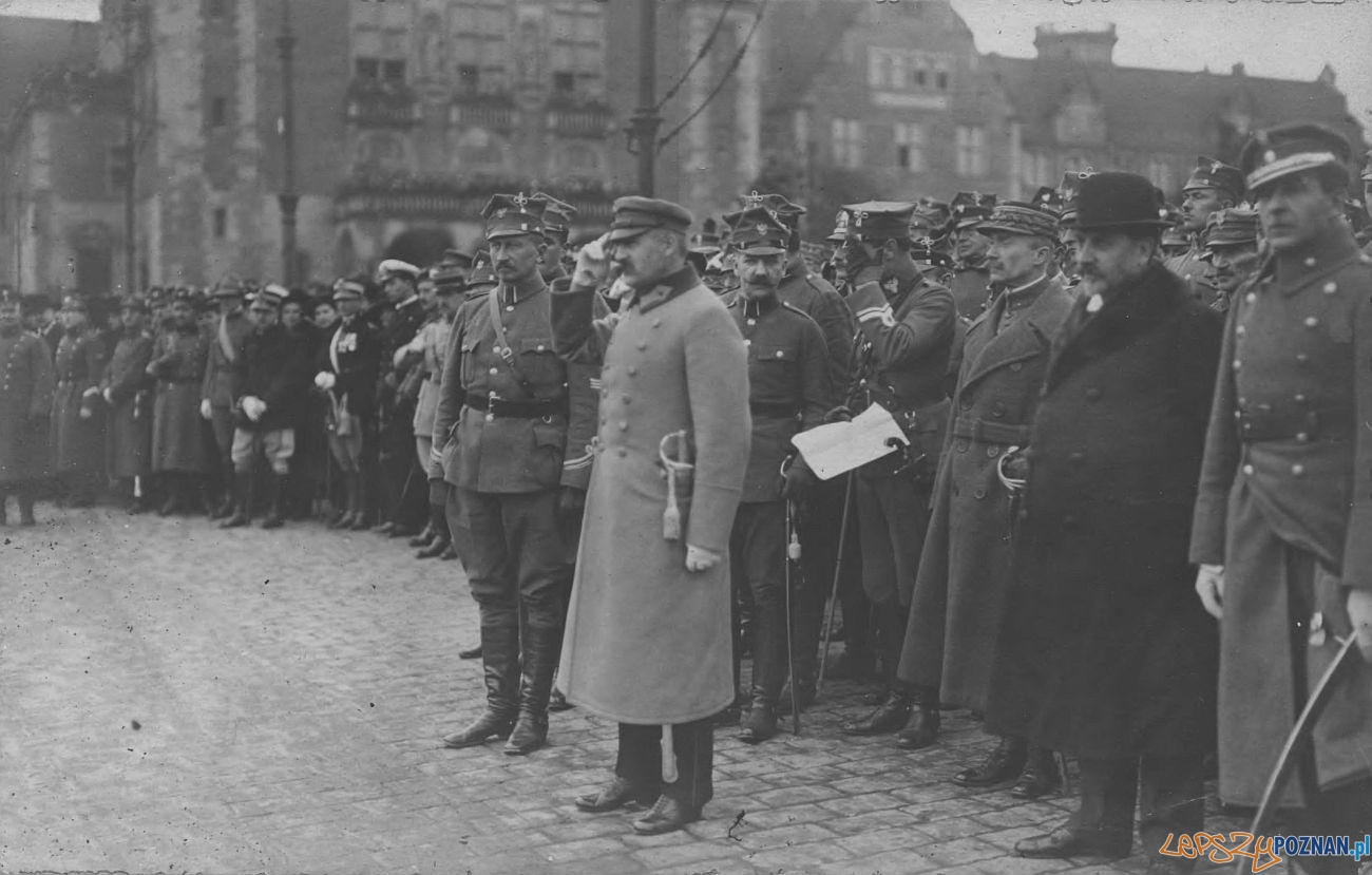 Piłsudski w Poznaniu w 1919 roku, na Św. Marcinie