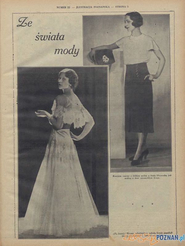 Ze świata mody. Ilustracja Poznańska 2 czerwca 1931