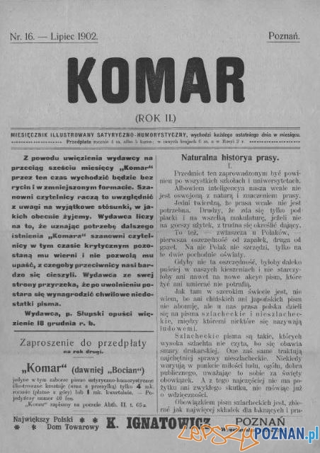 Komar nr 16 Foto: Wielkopolska Biblioteka Cyfrowa