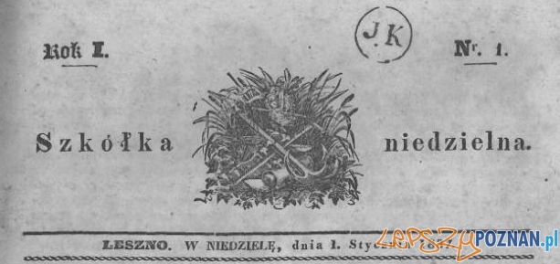 Szkółka Niedzielna nr 1, 1 stycznia 1837