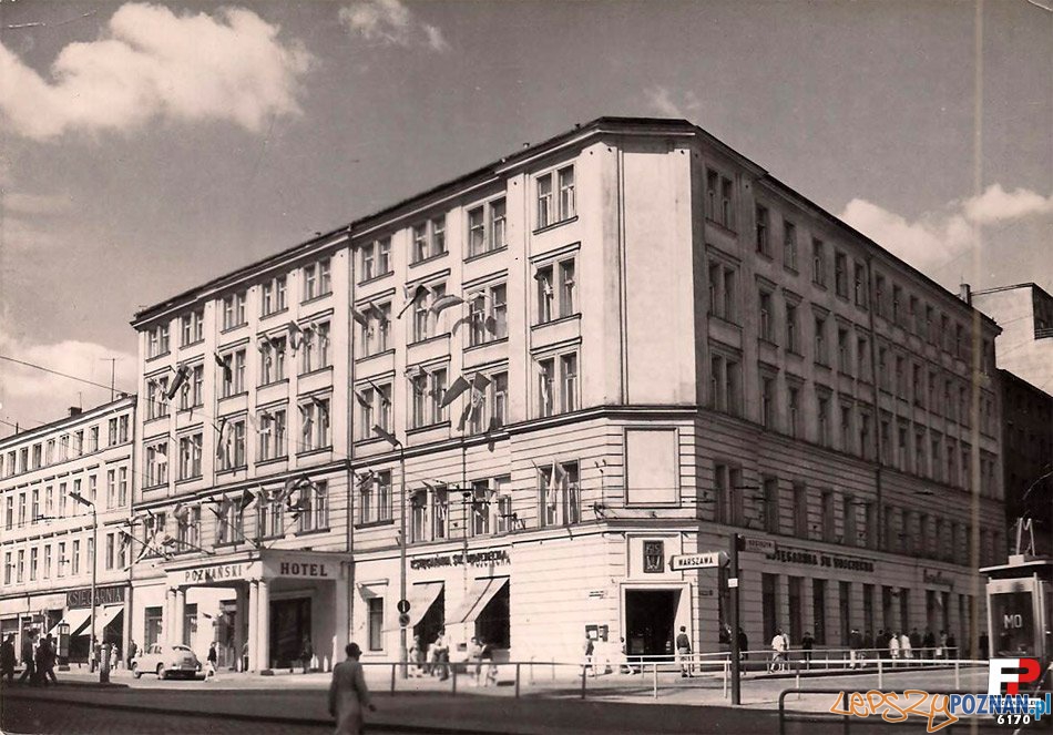 Hotel Rzymski - w tamtych latach Poznański - zdjęcie z lat 1964-68 Foto: fotopolska.eu