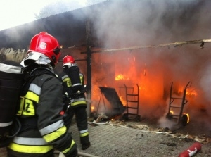 Pożar w Komornikach Foto: JRG-4