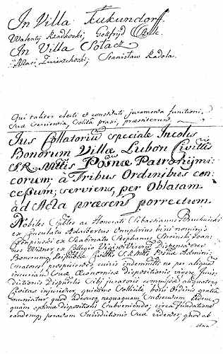 Pierwszy kontrakt między miastem a osadnikami wsi Luboń, zawarty 1 VIII 1719 r Foto: poznan.pl