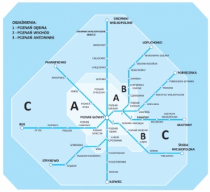 Strefy kolejowe wokół Poznania Foto: materiały informacyjne