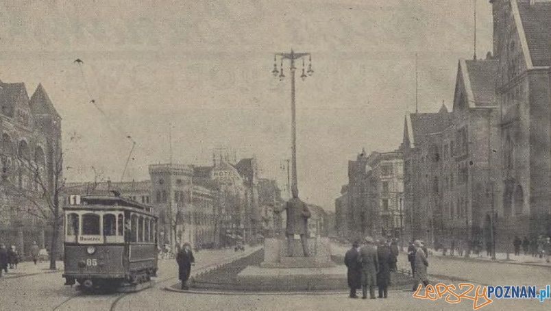 Makieta pomnika Wilsona na Św. Marcinie (Wjazdowej) Foto: Ilustracja Poznańska, 28.04.1931 / Wielkopolska Biblioteka Cyfrowa