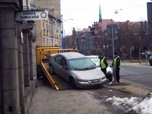 Wrak na Mostowej Foto: Straż Miejska