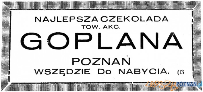 Goplana_ogłoszenie Ilustrowany Kurjer Zachodni 1926 r. Foto: poznan.wikia