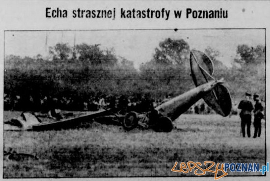 Katastrofa lotnicza w Poznaniu 23.08.1932 Foto: WBC /Kurier Poznański za poznan-posen.pl/