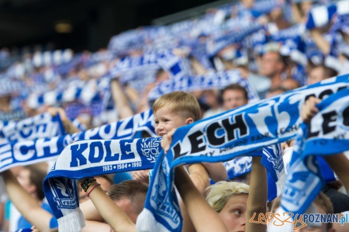 Runda kwalifikacyjna LE - Lech Poznań - Žalgiris Wilno (kibice na stadionie)