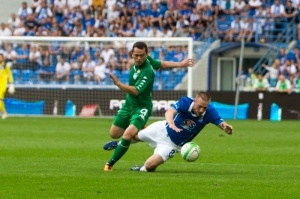 Eliminacje LE - Lech Poznań - Žalgiris Wilno (Szymon Pawłowski, Rytis Leliuga) Foto: lepszyPOZNAN.pl / Piotr Rychter