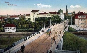 Posen Theaterbrucke - ok. 1900 roku Foto: Posen Theaterbrucke - ok. 1900 roku