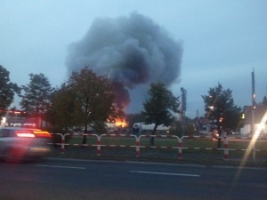 Pożar w Swarzędzu Foto: news@lepszypoznan.pl