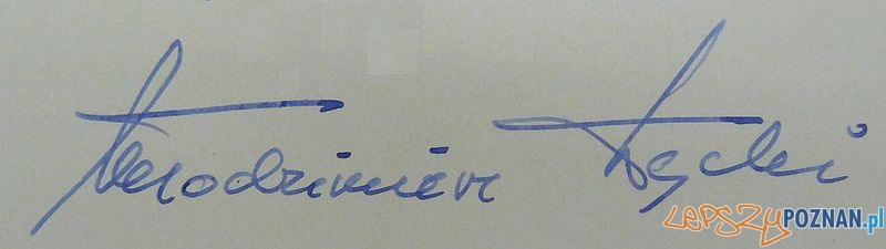 Autograf Włodzimierza Łęckiego Foto: wikipedia CC