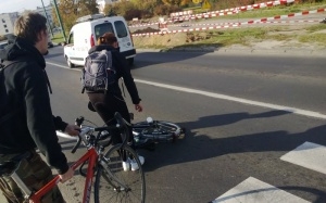 Potrącenie na Moście Chrobrego Foto: TD