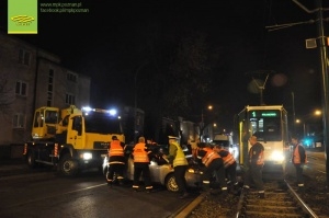 Wypadek na Grunwaldzkiej Foto: MPK Poznań