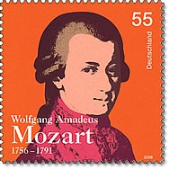 Mozart na znaczku