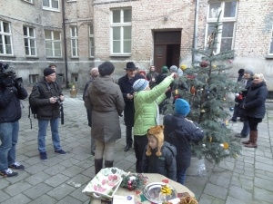 Choinki na podsumowanie akcji Omnień swoje podwórko Foto: UMP