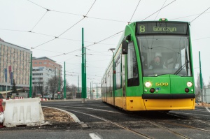 Tramwaje wracają na Kaponierę - Poznań 18.01.2014 r. Foto: LepszyPOZNAN.pl / Paweł Rychter