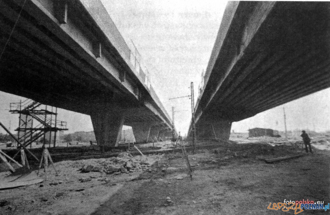 Budowa wiaduktu w 1971 r Foto: fotopolska