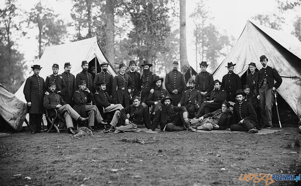 Oficerowie 80 Pułku Piechoty z Nowego Jorku (1863) Foto: Biblioteka Kongresu USA / Timothy H. O''Sullivan
